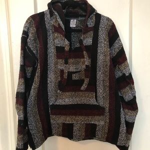 Maroon Striped Burner Sweater